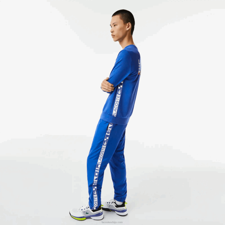 мушкарци тениски дукс са спортским принтом 86881057 плава к1к Lacoste