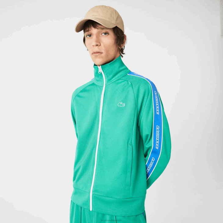 мушкарци херитаге дуксерица са високим изрезом 86881070 зелена хд2 Lacoste