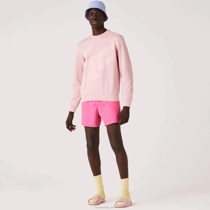 мушкарци Дукс од органског памука од флиса са округлим изрезом 86881074 пинк хцк Lacoste