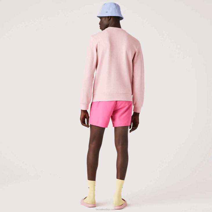 мушкарци Дукс од органског памука од флиса са округлим изрезом 86881074 пинк хцк Lacoste