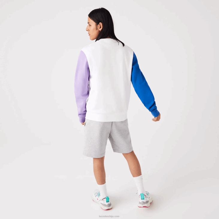 мушкарци дукс од брушеног флиса 86881098 бела плава љубичаста 89с Lacoste