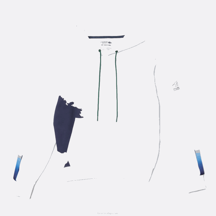 мушкарци Спорт к тхео цурин дуксерица од органског памука 86881124 бела тамноплава зелена ппј Lacoste