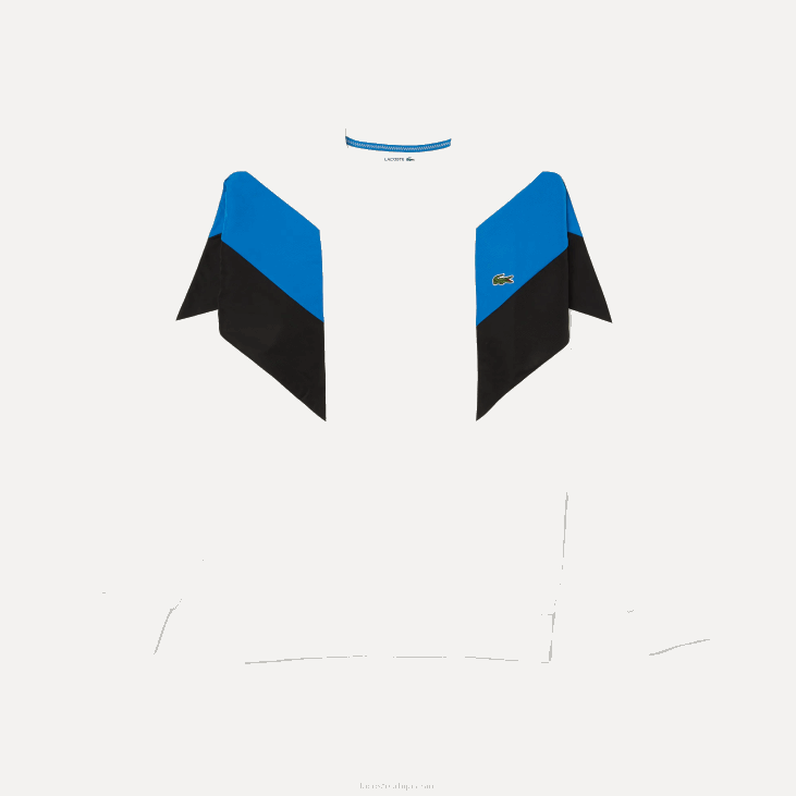 мушкарци Дукс од памучног флиса са округлим изрезом 86881127 бела плава црна вза Lacoste