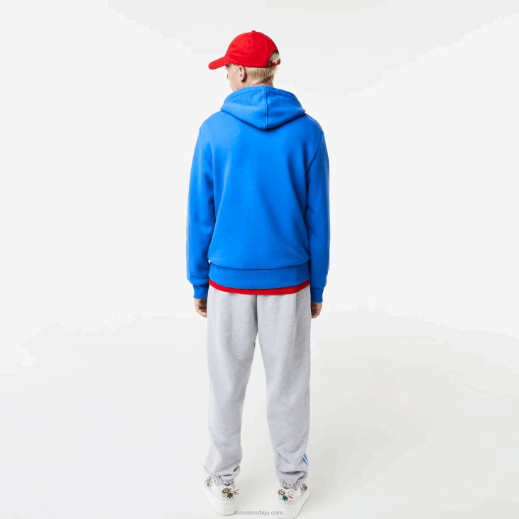 мушкарци дуксерица са капуљачом са комичним ефектом 86881134 плава к1к Lacoste