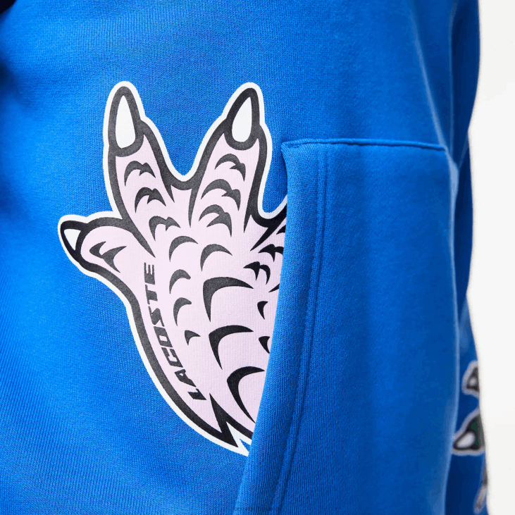 мушкарци дуксерица са капуљачом са комичним ефектом 86881134 плава к1к Lacoste