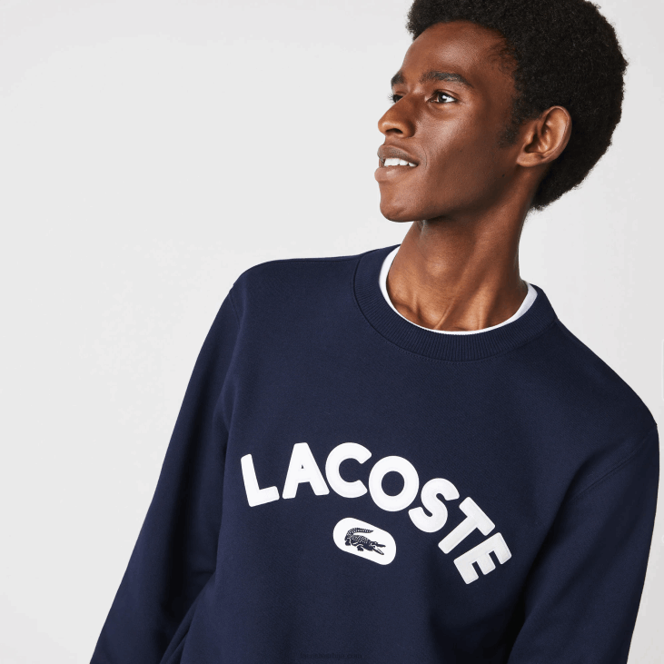 мушкарци фротир дуксерица са округлим изрезом 86881160 тамноплава 166 Lacoste