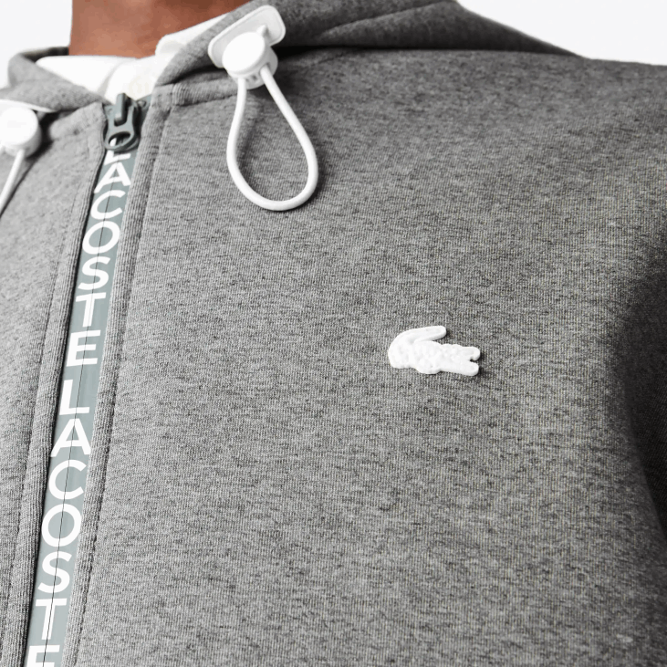 мушкарци Дукс од мешавине памука са капуљачом са патентним затварачем 86881178 сиви кине 1вк Lacoste