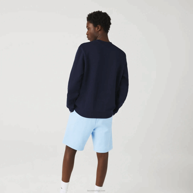 мушкарци дуксерица направљена у Француској од органског памука 86881181 тамноплава 166 Lacoste