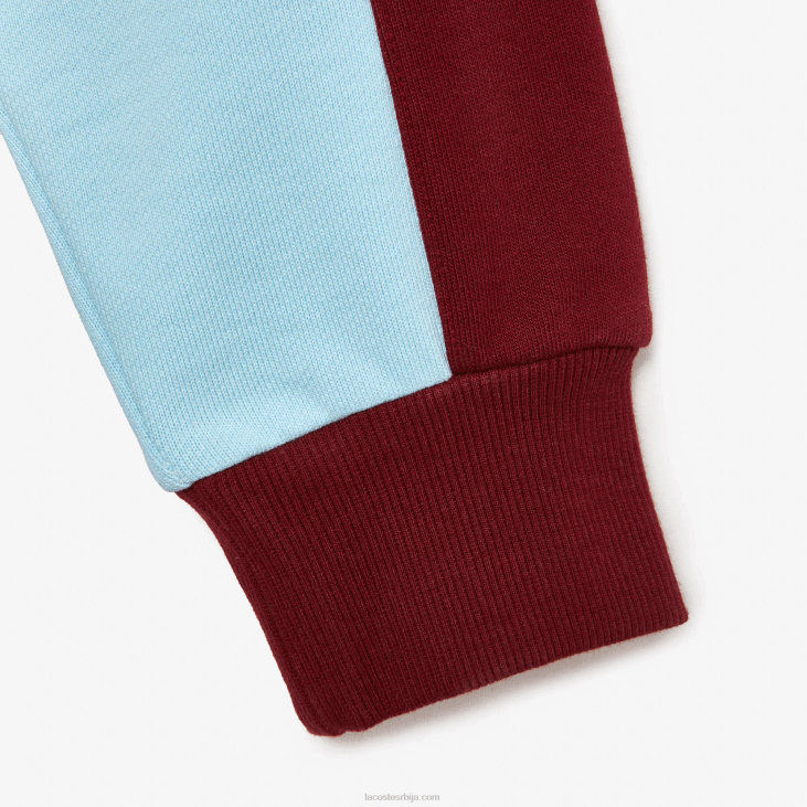 мушкарци лацосте к аваке ни бадге цолоур-блоцк памучна дуксерица 86881183 бели бордо нфб