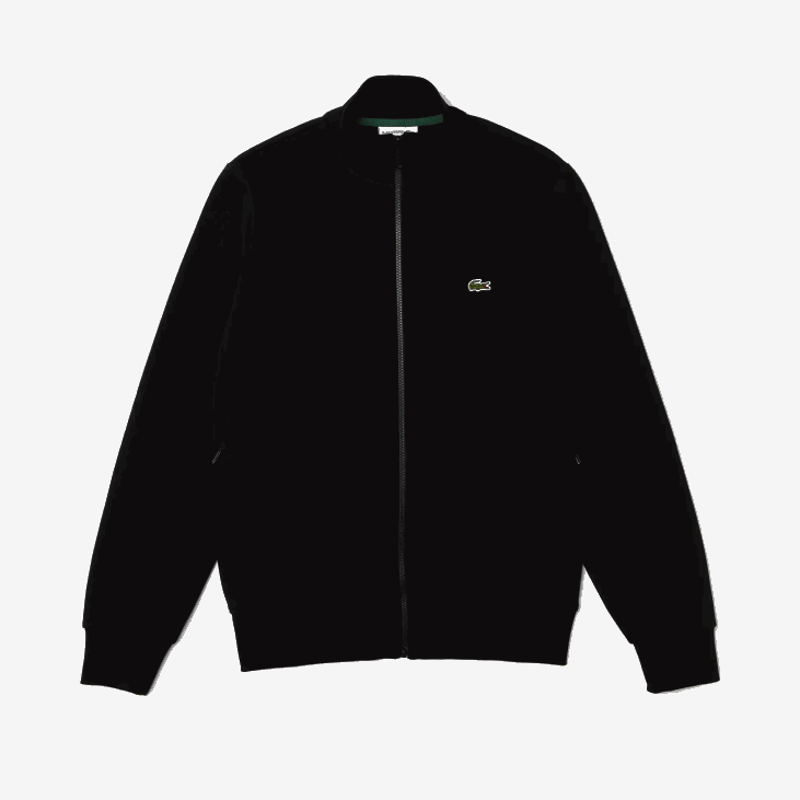 мушкарци дуксерица од брушеног флиса са рајсфершлусом регуларног кроја 86881269 црна 031 Lacoste