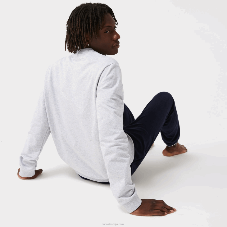 мушкарци лоунге дукс од памучног флиса 86881386 сива кинела зелена и9к Lacoste