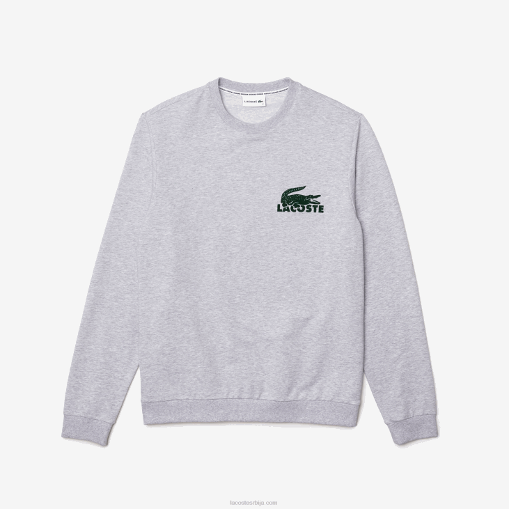 мушкарци лоунге дукс од памучног флиса 86881386 сива кинела зелена и9к Lacoste