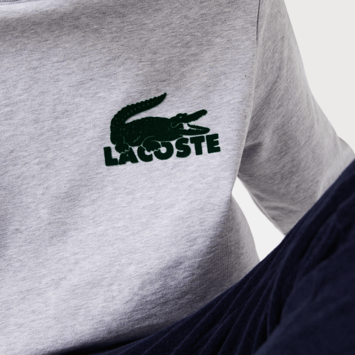 мушкарци лоунге дукс од памучног флиса 86881386 сива кинела зелена и9к Lacoste