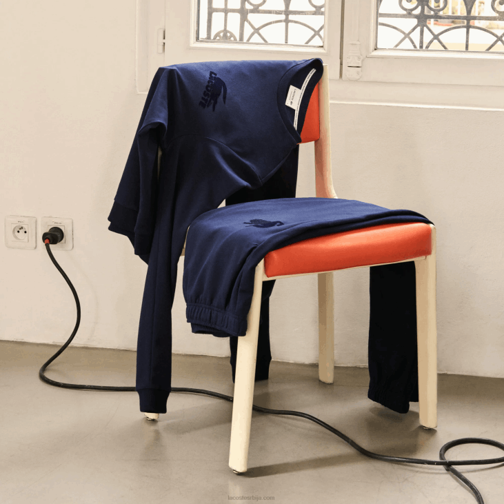 мушкарци лоунге дукс од памучног флиса 86881388 тамноплава 423 Lacoste