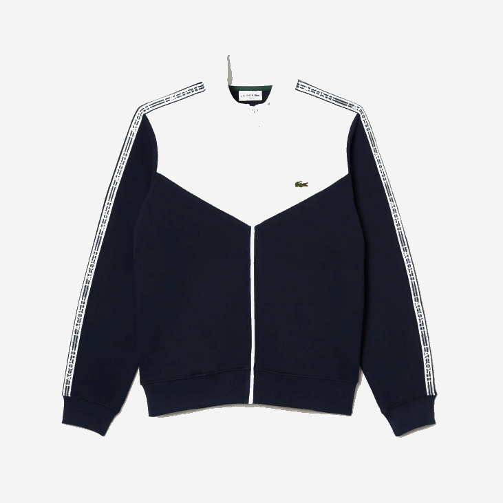 мушкарци Дуксер са рајсфершлусом у боји класичног кроја 868821 тамноплава бела 525 Lacoste