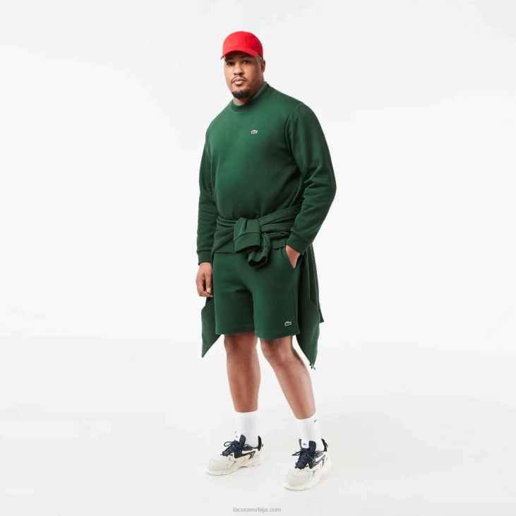 мушкарци дуксерица од органског брушеног памука 8688281 зелена 132 Lacoste