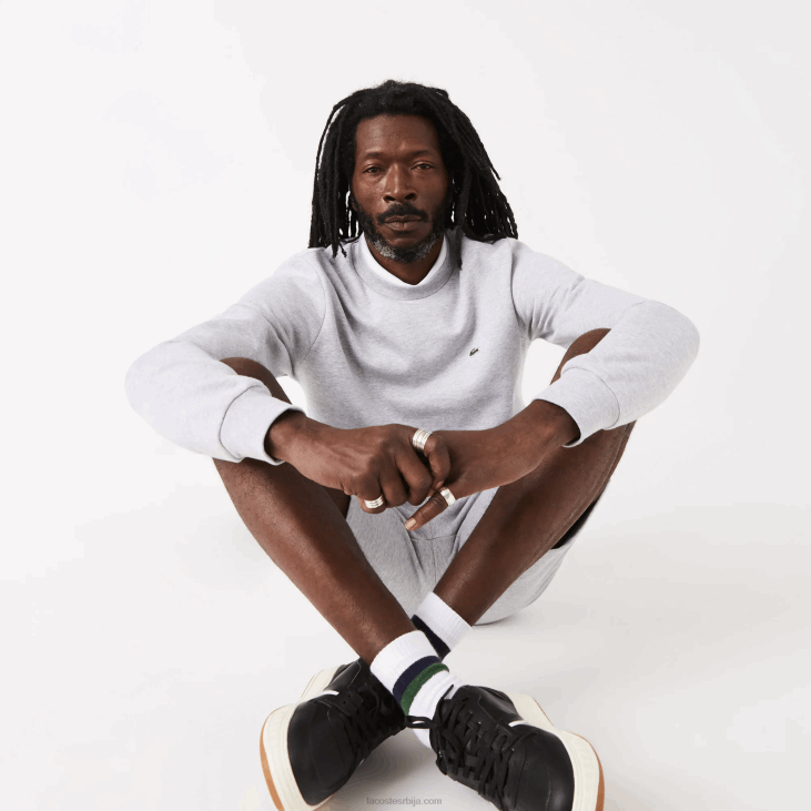 мушкарци дуксерица од органског брушеног памука 8688287 сиви кине цца Lacoste