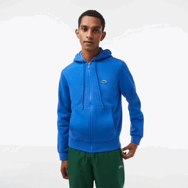 мушкарци дуксерица са рајсфершлусом са џеповима кенгура 8688298 блуе ккб Lacoste