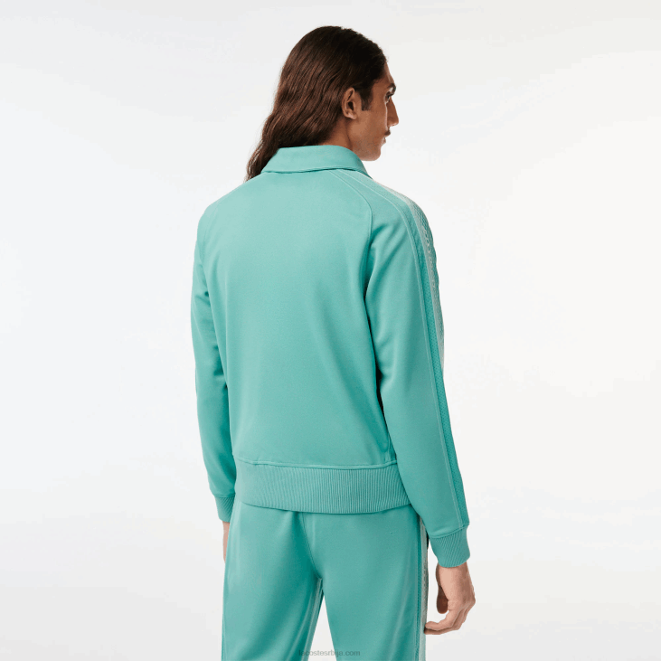 мушкарци пике дукс са рајсфершлусом регуларног кроја 868830 зелено 3а4 Lacoste