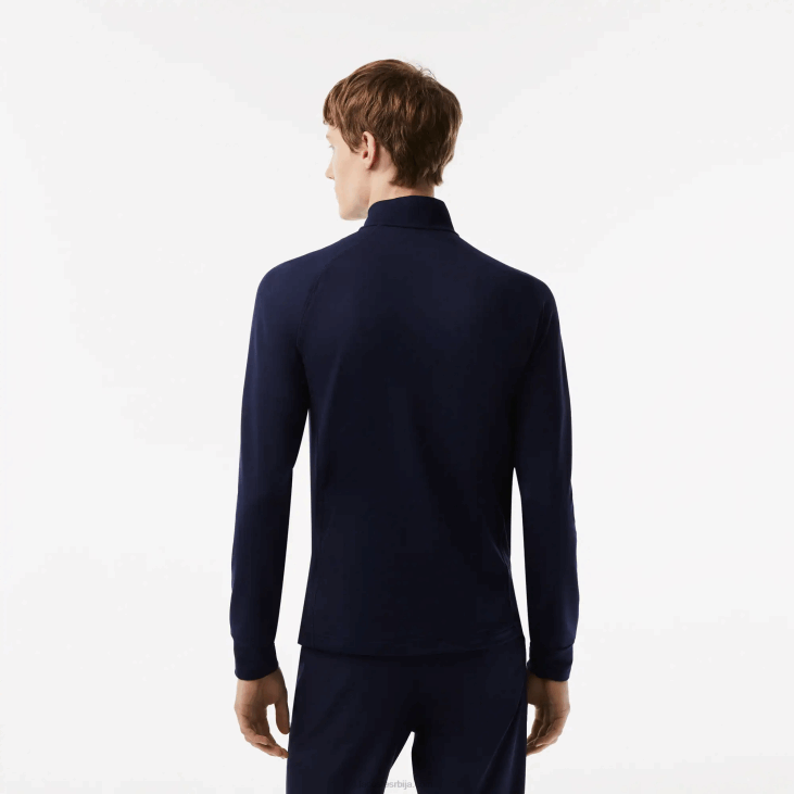 мушкарци дуксерица за голф са уметнутим округлим изрезом 8688313 тамноплава 423 Lacoste