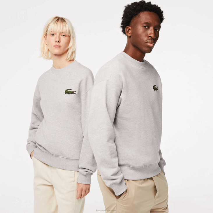 мушкарци дуксерица лабавог кроја са значком крокодила 8688323 сиви кине цца Lacoste