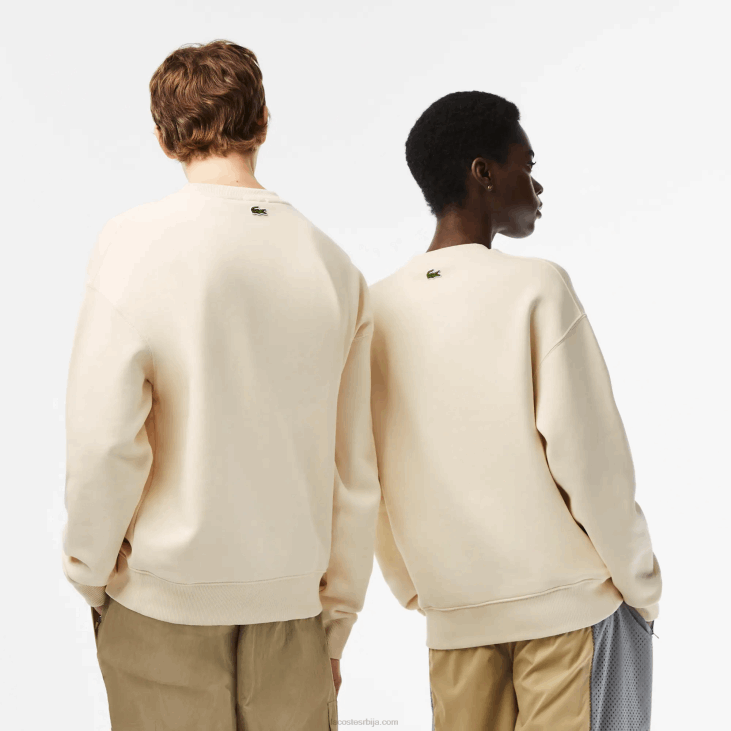 мушкарци дуксерица лабавог кроја са значком крокодила 8688324 вхите кфј Lacoste