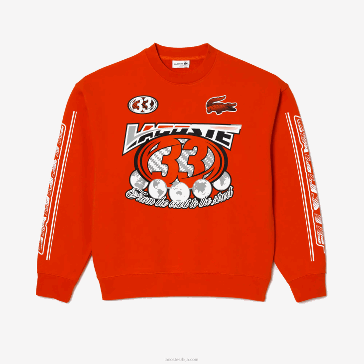 мушкарци дукс од памучног флиса 8688327 наранџаста 02к Lacoste