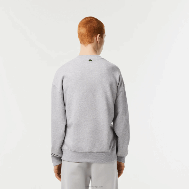 мушкарци дуксерица са округлим изрезом и крокодезом 8688362 сиви кине цца Lacoste