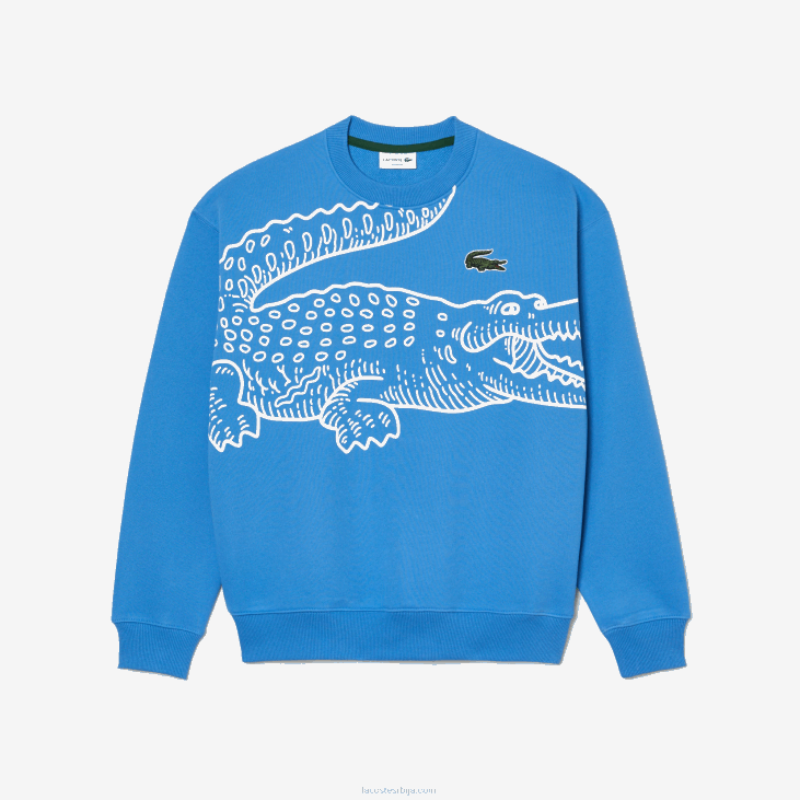 мушкарци дуксерица са округлим изрезом и крокодезом 8688363 плава л99 Lacoste