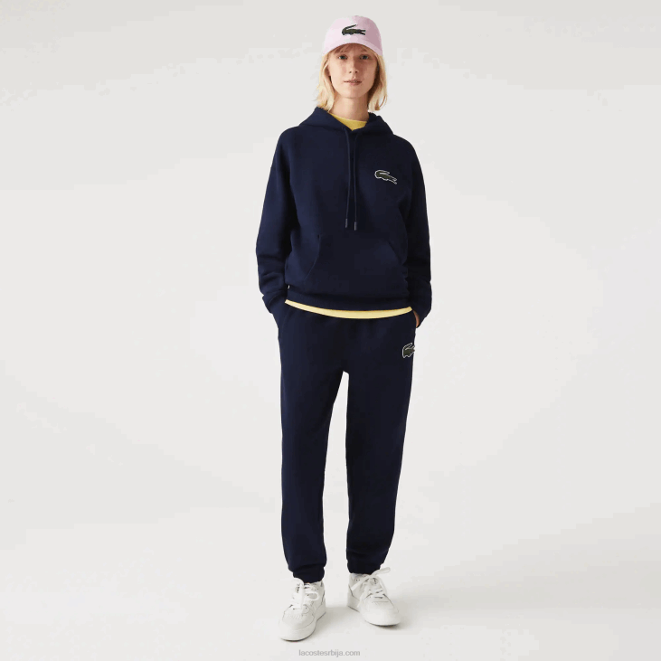 мушкарци дуксерица од органског памука слободног кроја са капуљачом 8688366 тамноплава 166 Lacoste