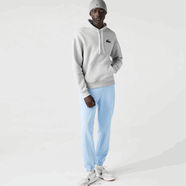 мушкарци дуксерица од органског памука слободног кроја са капуљачом 8688368 сиви кине цца Lacoste