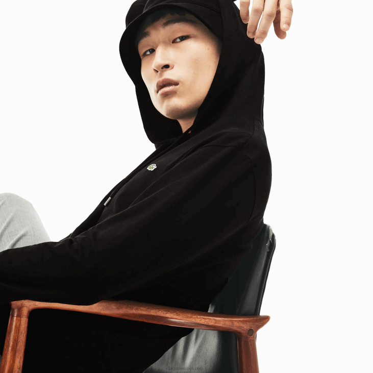 мушкарци дуксерица од памучног дреса са капуљачом 8688673 црна 031 Lacoste