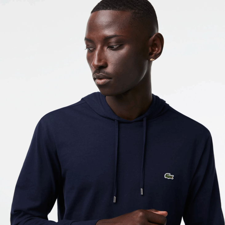 мушкарци дуксерица од памучног дреса са капуљачом 8688737 тамноплава 166 Lacoste