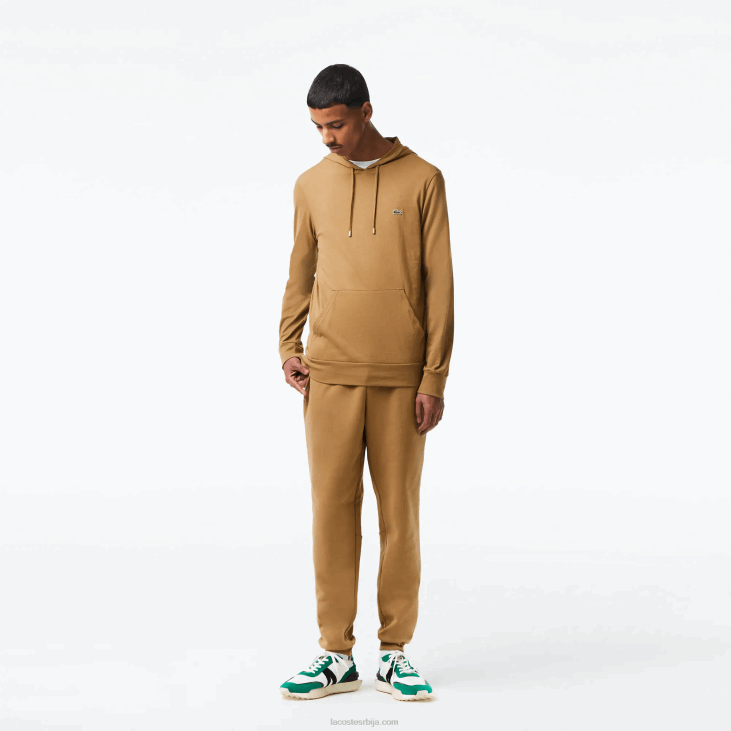 мушкарци дуксерица од памучног дреса са капуљачом 8688845 браон з0в Lacoste