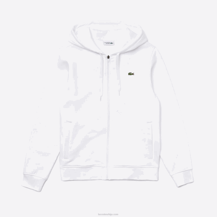 мушкарци спортска лагана капуљача од два материјала 8688948 бела 800 Lacoste