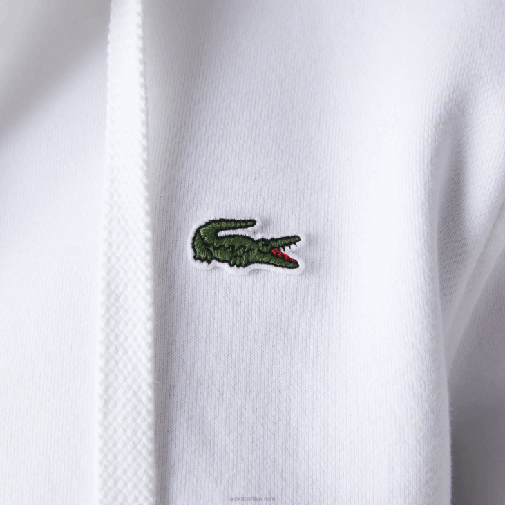 мушкарци спортска лагана капуљача од два материјала 8688948 бела 800 Lacoste