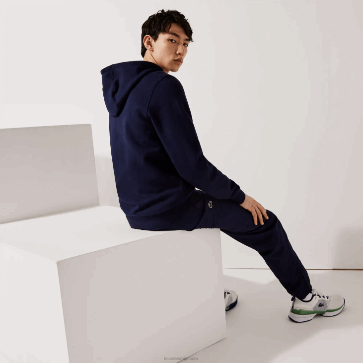 мушкарци спортска лагана капуљача од два материјала 8688949 тамноплава 423 Lacoste