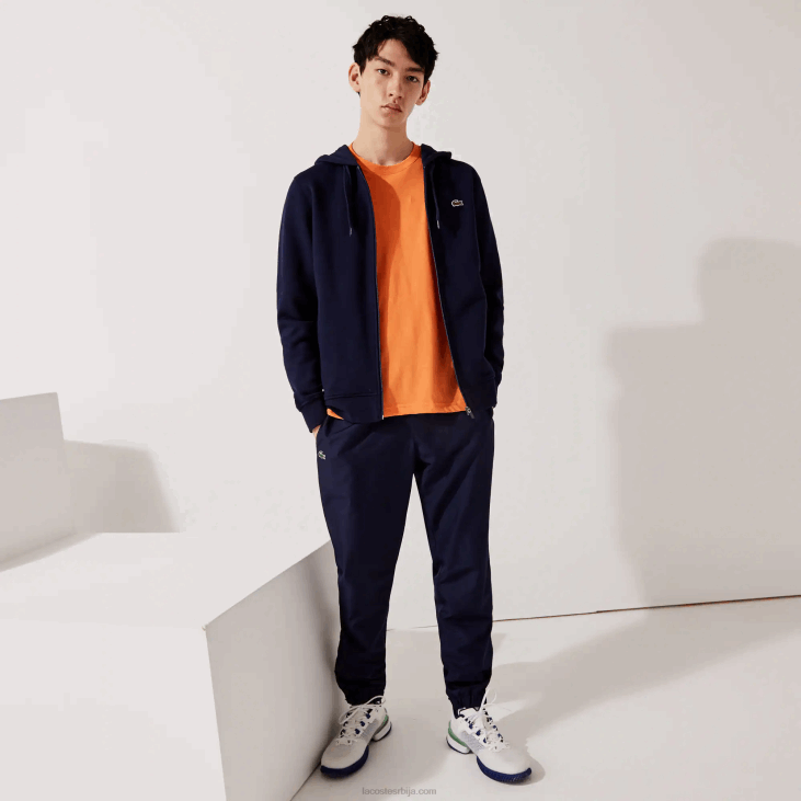 мушкарци спортска лагана капуљача од два материјала 8688949 тамноплава 423 Lacoste