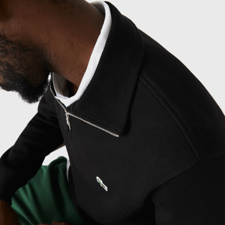 мушкарци памучна дуксерица са рајсфершлусом 8688952 црна 031 Lacoste