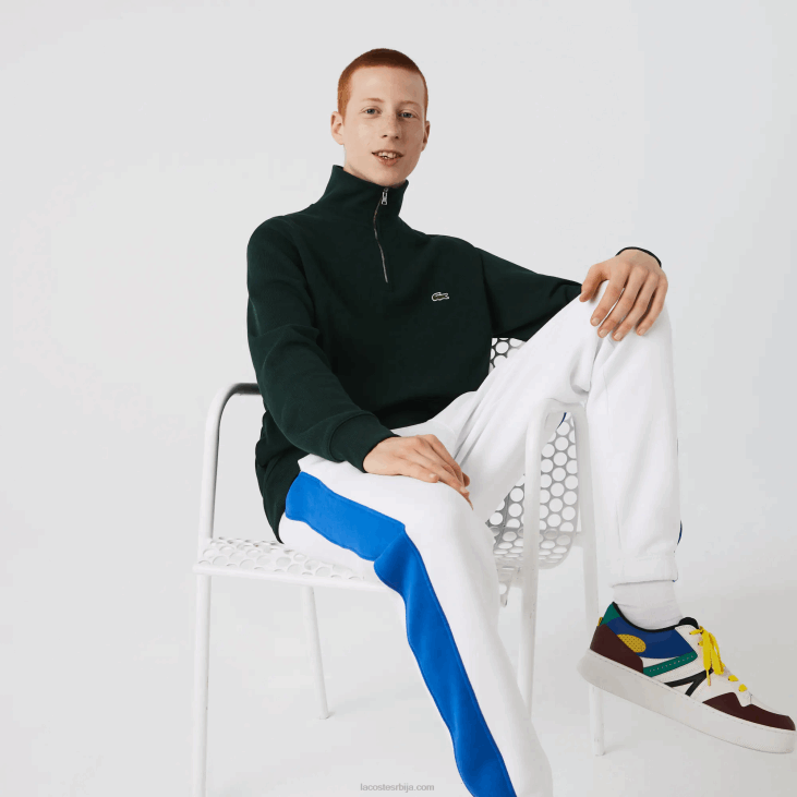 мушкарци памучна дуксерица са рајсфершлусом 8688953 зелено изп Lacoste