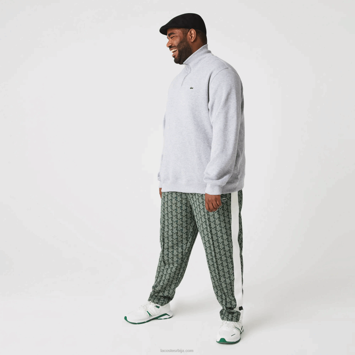 мушкарци памучна дуксерица са рајсфершлусом 8688954 сиви кине цца Lacoste