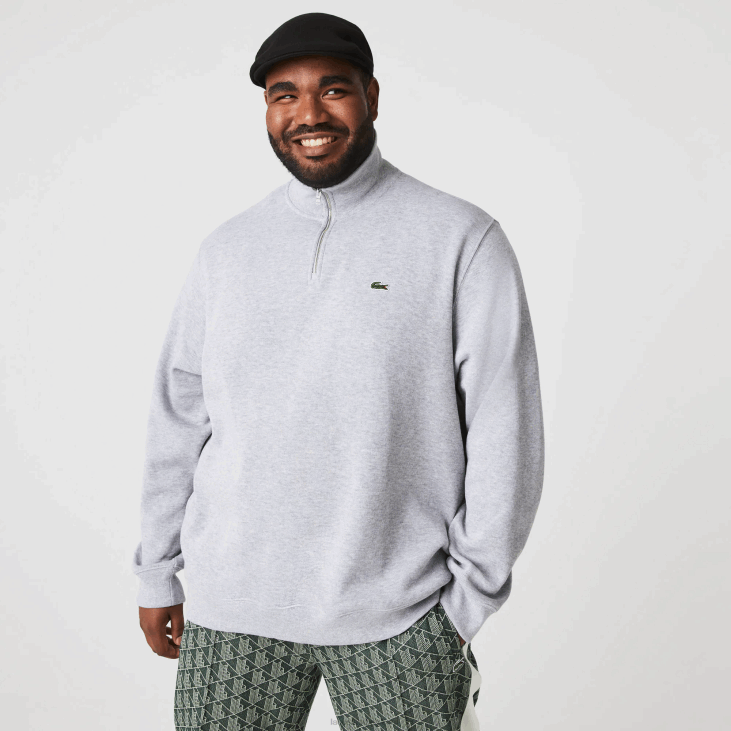 мушкарци памучна дуксерица са рајсфершлусом 8688954 сиви кине цца Lacoste