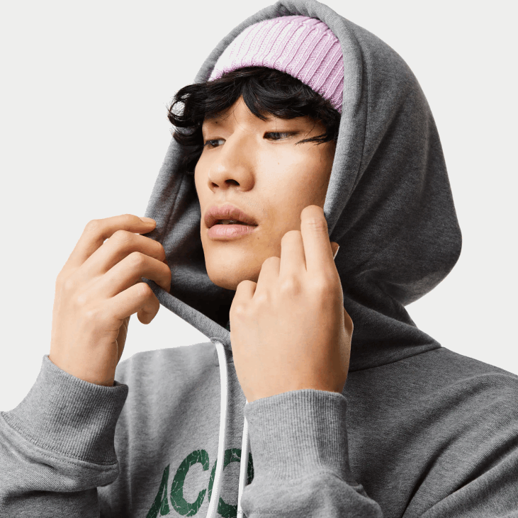 мушкарци дуксерица с капуљачом у облику крокодила 8688969 сиво кинеско двориште Lacoste