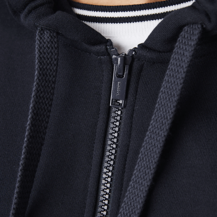 мушкарци Дуксерица са рајсфершлусом са рајсфершлусом са капуљачом и словима 8688997 тамноплава бела беж е8т Lacoste