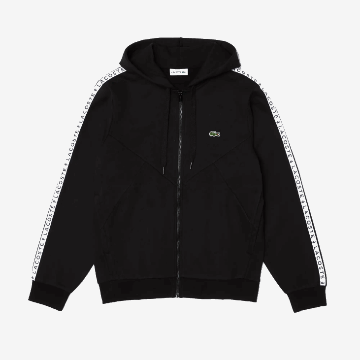 мушкарци Дуксерица са рајсфершлусом са рајсфершлусом са капуљачом и словима 8688998 црна 8вм Lacoste