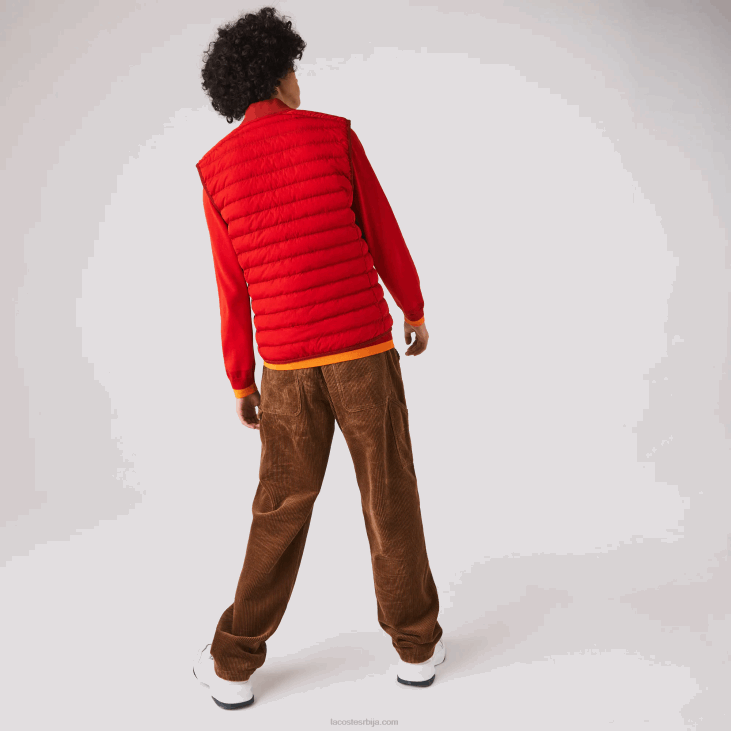 мушкарци лагани склопиви водоотпорни пудер капут 86881288 црвена 240 Lacoste