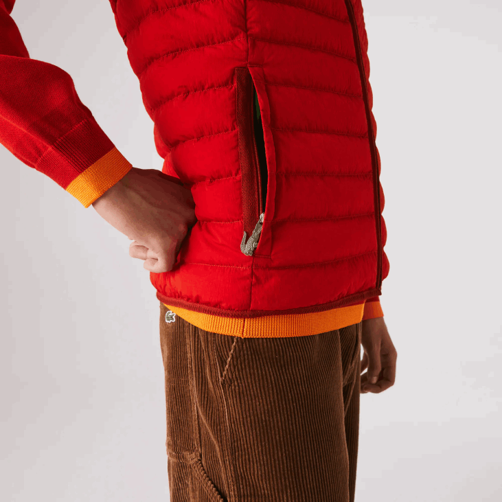 мушкарци лагани склопиви водоотпорни пудер капут 86881288 црвена 240 Lacoste