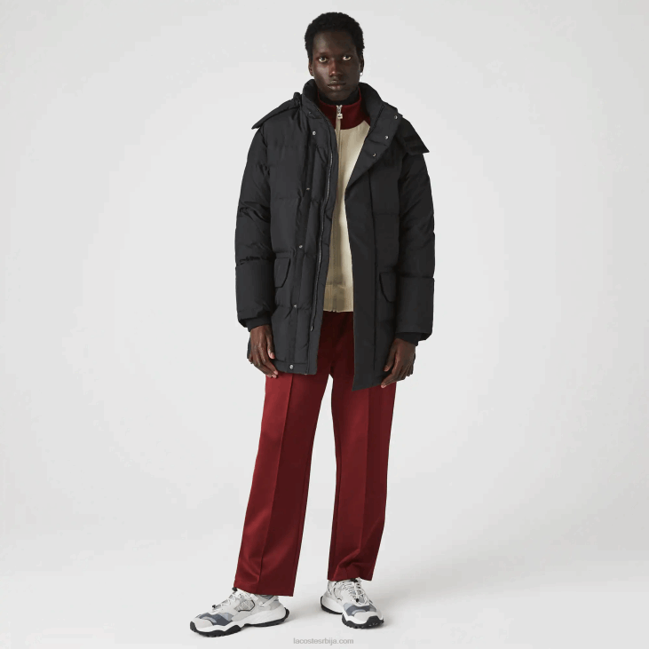 мушкарци дуги пуфер капут са одвојивом капуљачом 86881317 црна 031 Lacoste