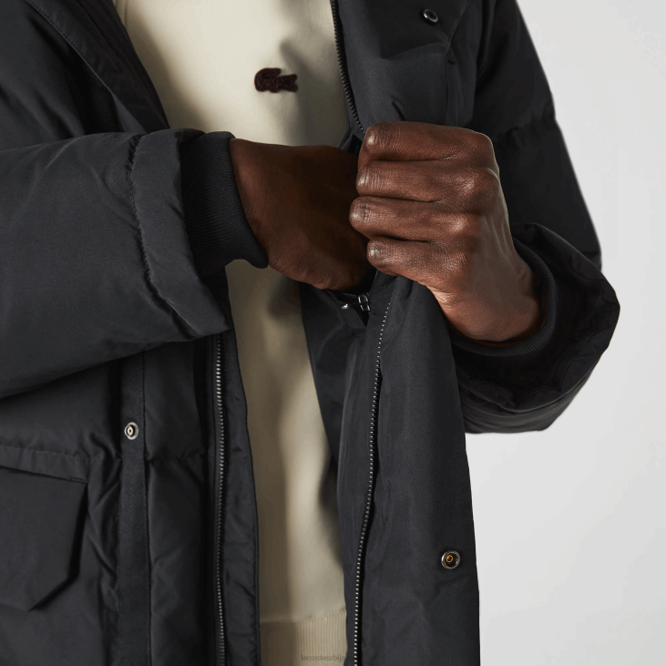 мушкарци дуги пуфер капут са одвојивом капуљачом 86881317 црна 031 Lacoste