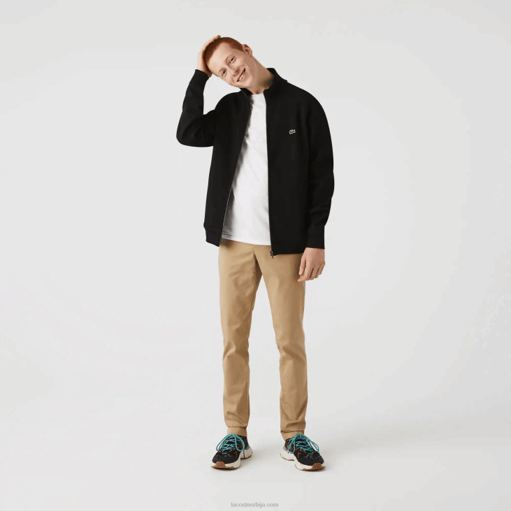 мушкарци јакна од пике флиса са рајсфершлусом 86881034 црна 031 Lacoste